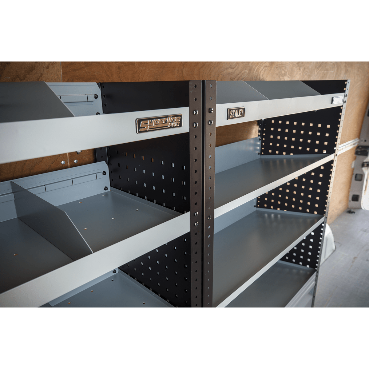 Sealey APMSVCOMBO1 Superline PRO® Modular Flat Shelf Van Storage System - APMSVCOMBO1 - Sealey Tools UK - Trade Counter Direct