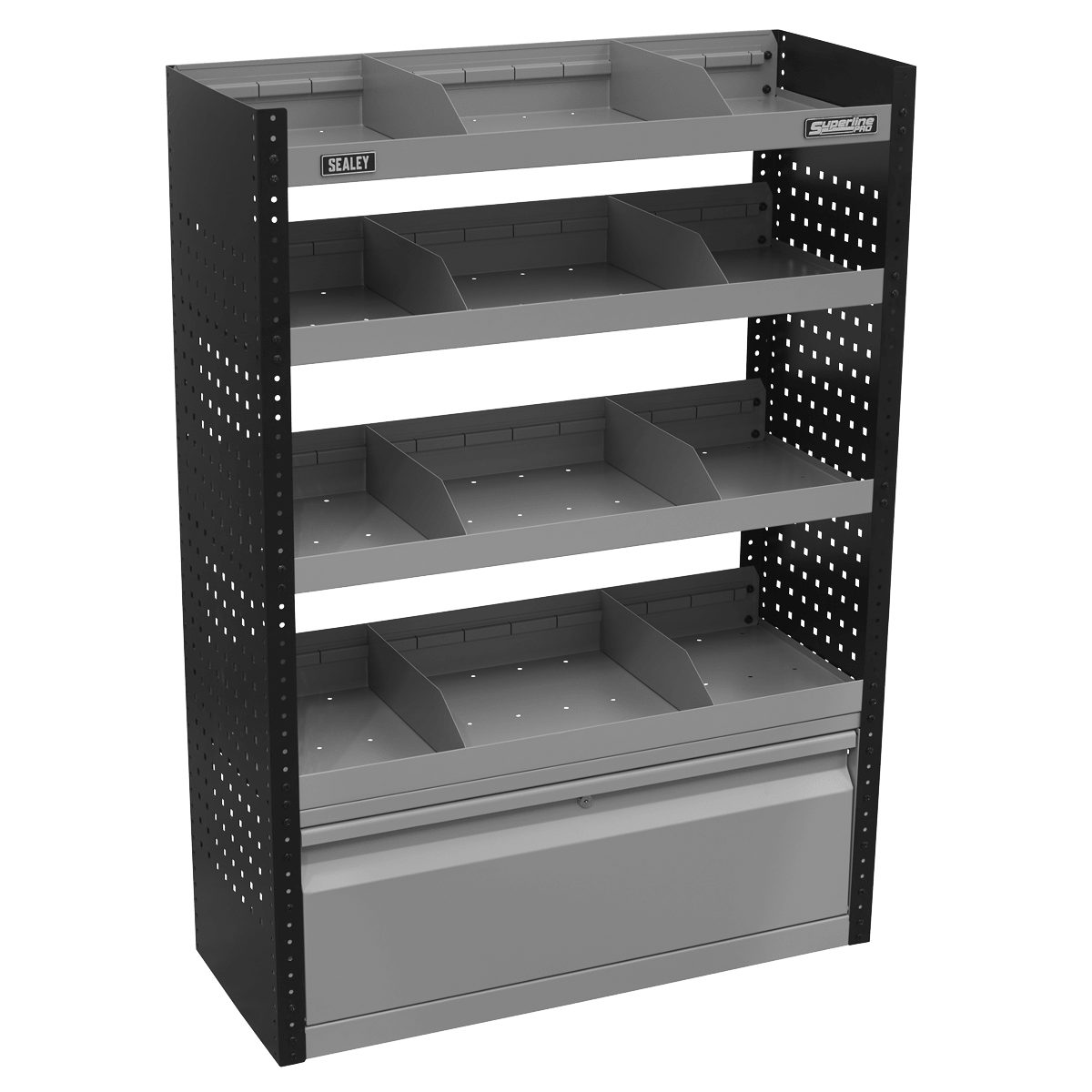 Sealey APMSVCOMBO1 Superline PRO® Modular Flat Shelf Van Storage System - APMSVCOMBO1 - Sealey Tools UK - Trade Counter Direct