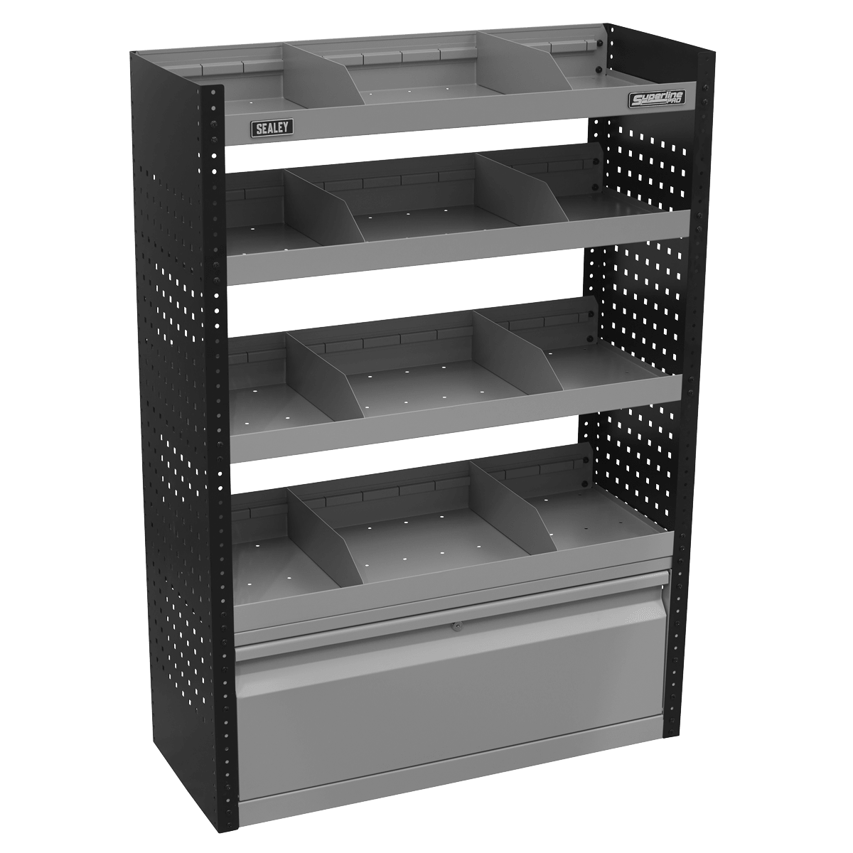 Sealey APMSVCOMBO1 Superline PRO® Modular Flat Shelf Van Storage System - APMSVCOMBO1 - Sealey Tools UK - Trade Counter Direct