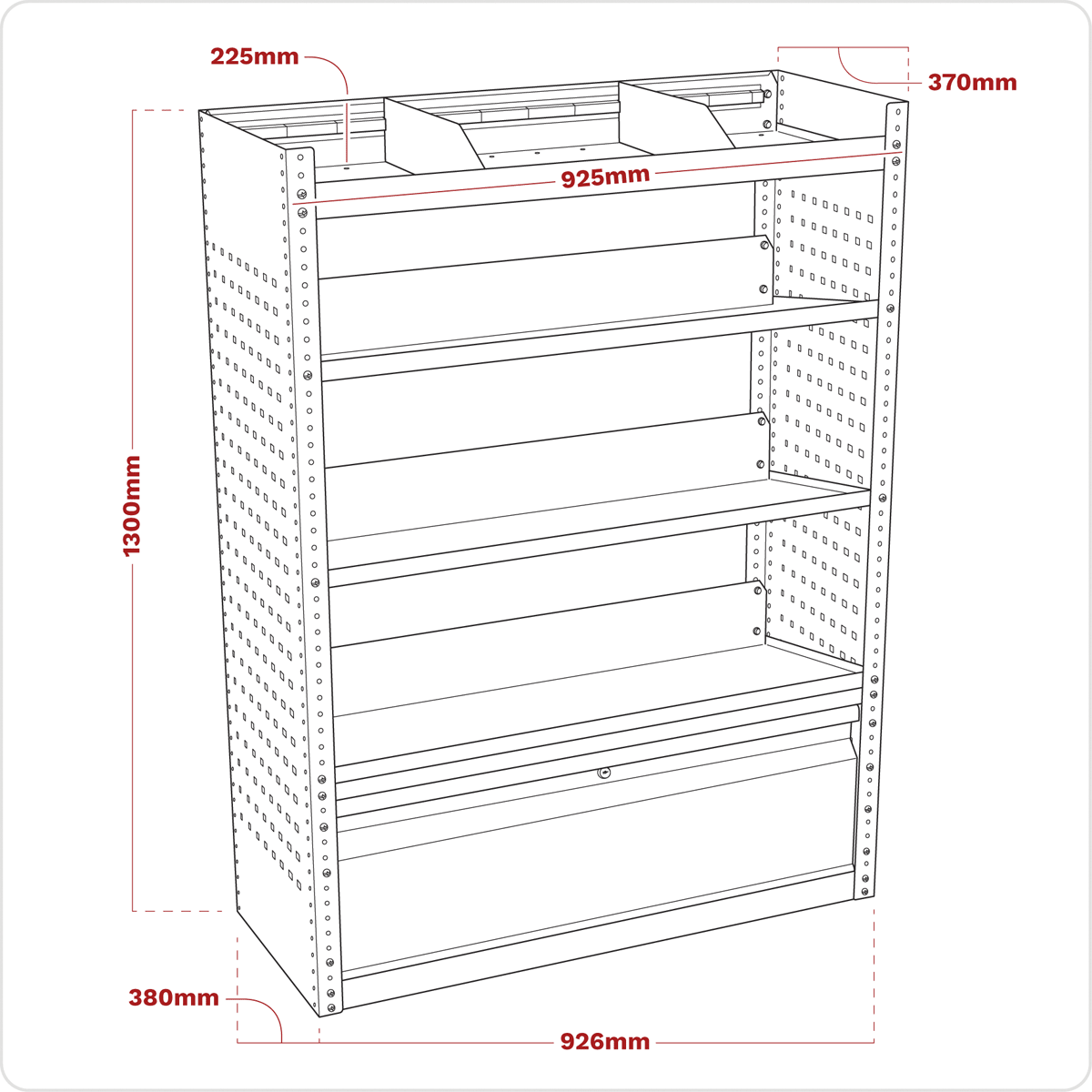 Sealey APMSVCOMBO2 Superline PRO® Modular Slanted Shelf Van Storage System - APMSVCOMBO2 - Sealey Tools UK - Trade Counter Direct
