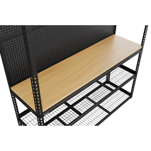 Sealey APMWB1 Heavy-Duty Modular Workbench with Racking & Pegboard 300kg Capacity Per Level - APMWB1 - Sealey Tools UK - Trade Counter Direct