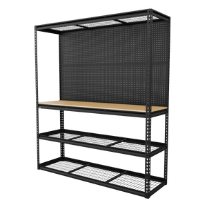 Sealey APMWB1 Heavy-Duty Modular Workbench with Racking & Pegboard 300kg Capacity Per Level - APMWB1 - Sealey Tools UK - Trade Counter Direct