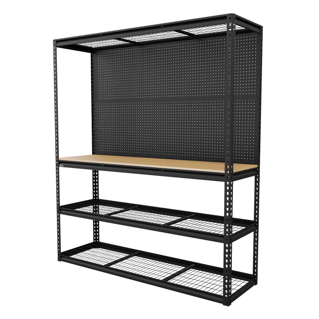 Sealey APMWB1 Heavy-Duty Modular Workbench with Racking & Pegboard 300kg Capacity Per Level - APMWB1 - Sealey Tools UK - Trade Counter Direct
