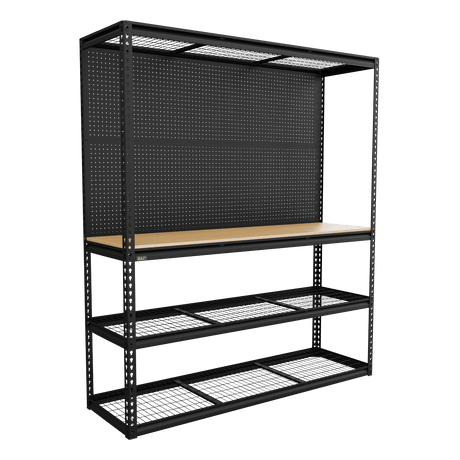 Sealey APMWB1 Heavy-Duty Modular Workbench with Racking & Pegboard 300kg Capacity Per Level - APMWB1 - Sealey Tools UK - Trade Counter Direct