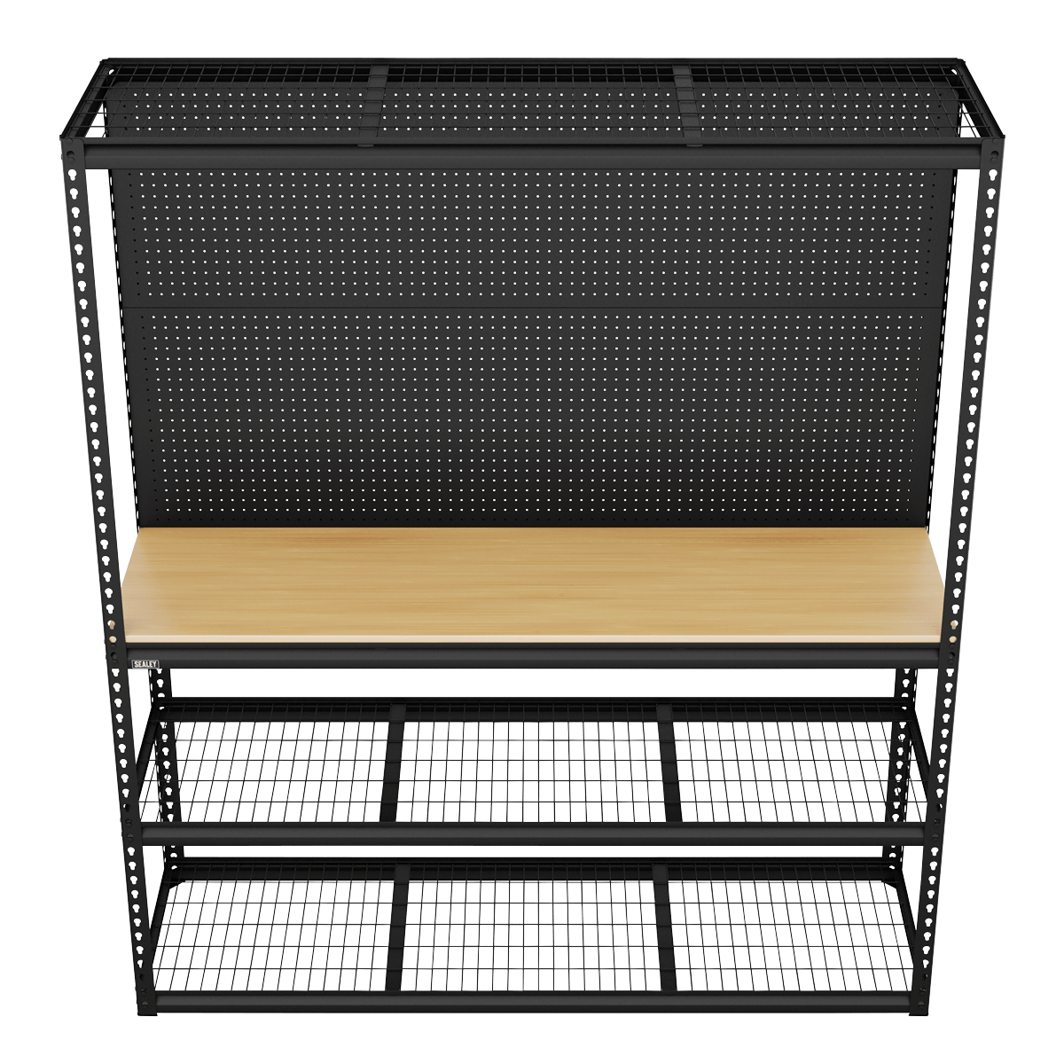 Sealey APMWB1 Heavy-Duty Modular Workbench with Racking & Pegboard 300kg Capacity Per Level - APMWB1 - Sealey Tools UK - Trade Counter Direct