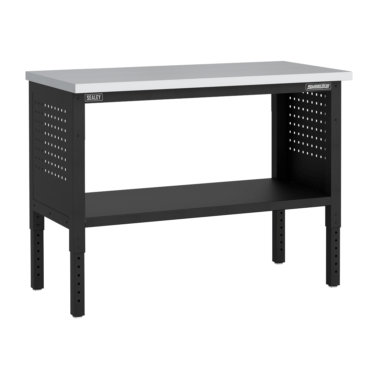 Sealey APMWB50COMBOSS Superline PRO® Modular Workbench with Pegboard Back Panel Stainless Steel Worktop 1265mm - APMWB50COMBOSS - Sealey Tools UK - Trade Counter Direct