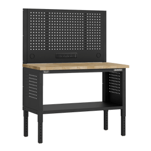 Sealey APMWB50COMBOW Superline PRO® Modular Workbench with Pegboard Back Panel Wooden Worktop 1265mm - APMWB50COMBOW - Sealey Tools UK - Trade Counter Direct