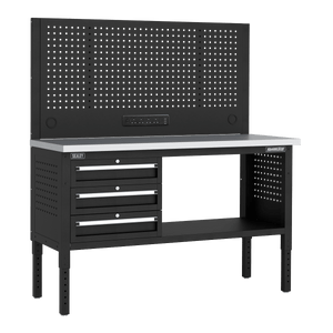 Sealey APMWB60COMBO1SS Superline PRO® Modular Workbench with 3 Drawers Stainless Steel Worktop 1525mm - APMWB60COMBO1SS - Sealey Tools UK - Trade Counter Direct