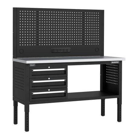 Sealey APMWB60COMBO1SS Superline PRO® Modular Workbench with 3 Drawers Stainless Steel Worktop 1525mm - APMWB60COMBO1SS - Sealey Tools UK - Trade Counter Direct