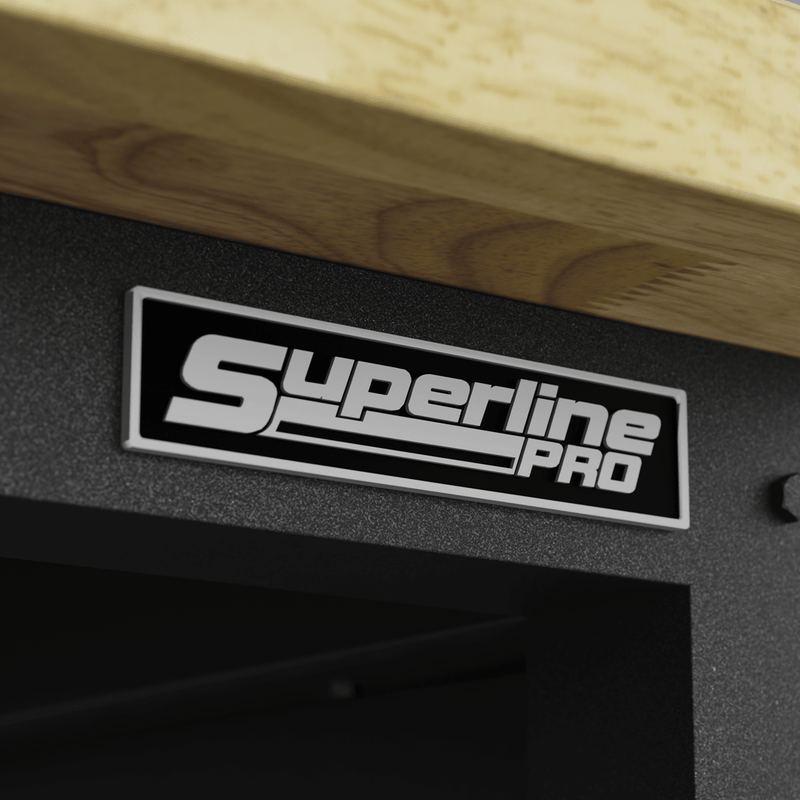 Sealey APMWB60COMBO2W Superline PRO® Modular Workbench with 3 Drawers & Cupboard Wooden Worktop 1525mm - APMWB60COMBO2W - Sealey Tools UK - Trade Counter Direct