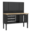Sealey APMWB60COMBO2W Superline PRO® Modular Workbench with 3 Drawers & Cupboard Wooden Worktop 1525mm - APMWB60COMBO2W - Sealey Tools UK - Trade Counter Direct