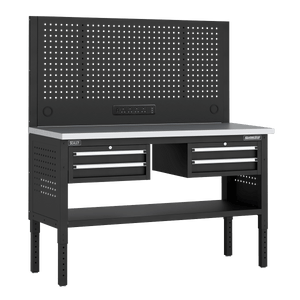 Sealey APMWB60COMBO3SS Superline PRO® Modular Workbench with 4 Drawers Stainless Steel Worktop 1525mm - APMWB60COMBO3SS - Sealey Tools UK - Trade Counter Direct