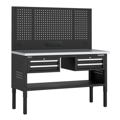 Sealey APMWB60COMBO3SS Superline PRO® Modular Workbench with 4 Drawers Stainless Steel Worktop 1525mm - APMWB60COMBO3SS - Sealey Tools UK - Trade Counter Direct
