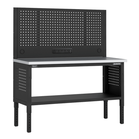 Sealey APMWB60COMBOSS Superline PRO® Modular Workbench with Pegboard Back Panel Stainless Steel Worktop 1525mm - APMWB60COMBOSS - Sealey Tools UK - Trade Counter Direct