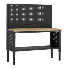 Sealey APMWB60COMBOW Superline PRO® Modular Workbench with Pegboard Back Panel Wooden Worktop 1525mm - APMWB60COMBOW - Sealey Tools UK - Trade Counter Direct