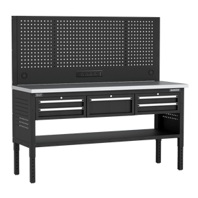 Sealey APMWB72COMBO3SS Superline PRO® Modular Workbench with 5 Drawers Stainless Steel Worktop 1830mm - APMWB72COMBO3SS - Sealey Tools UK - Trade Counter Direct