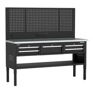 Sealey APMWB72COMBO3SS Superline PRO® Modular Workbench with 5 Drawers Stainless Steel Worktop 1830mm - APMWB72COMBO3SS - Sealey Tools UK - Trade Counter Direct