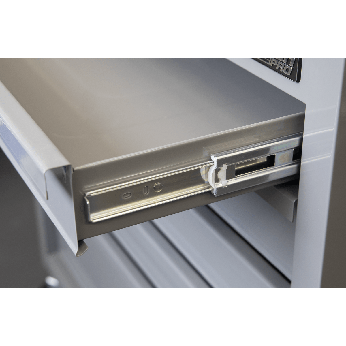 Sealey APMWS1G American PRO® Mobile Workstation with Wooden Worktop 5 Drawer - Grey - APMWS1G - Sealey Tools UK - Trade Counter Direct