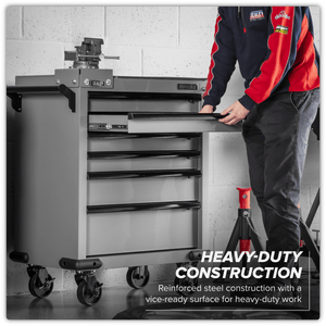 Sealey APMWS2 Superline PRO® Rollcab 6 Drawer with Vice Base - Grey/Black - APMWS2 - Sealey Tools UK - Trade Counter Direct