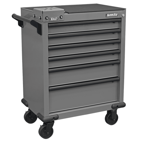 Sealey APMWS2 Superline PRO® Rollcab 6 Drawer with Vice Base - Grey/Black - APMWS2 - Sealey Tools UK - Trade Counter Direct