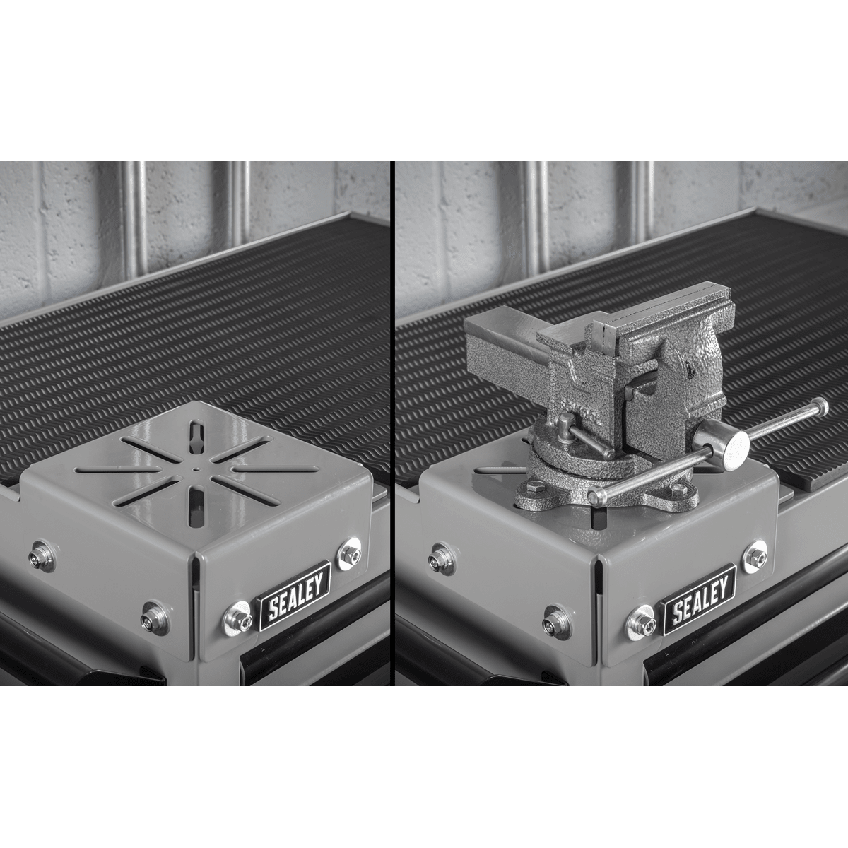 Sealey APMWS2 Superline PRO® Rollcab 6 Drawer with Vice Base - Grey/Black - APMWS2 - Sealey Tools UK - Trade Counter Direct