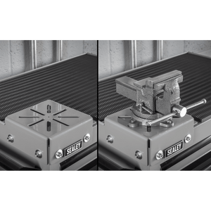 Sealey APMWS2 Superline PRO® Rollcab 6 Drawer with Vice Base - Grey/Black - APMWS2 - Sealey Tools UK - Trade Counter Direct
