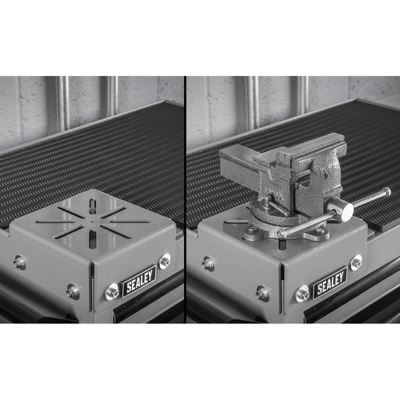 Sealey APMWS2COMBO Superline PRO® Rollcab 6 Drawer with SG Swivel Base 100mm Vice - APMWS2COMBO - Sealey Tools UK - Trade Counter Direct