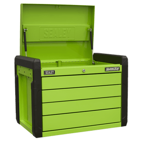 Sealey APPD4G Superline PRO® Push-to-Open Topchest 4 Drawer - Green - APPD4G - Sealey Tools UK - Trade Counter Direct