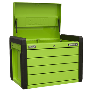 Sealey APPD4G Superline PRO® Push-to-Open Topchest 4 Drawer - Green - APPD4G - Sealey Tools UK - Trade Counter Direct