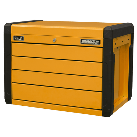 Sealey APPD4O 4 - Drawer Push - to - Open Topchest with Ball - Bearing Slides - Orange - APPD4O - Sealey Tools UK - Trade Counter Direct