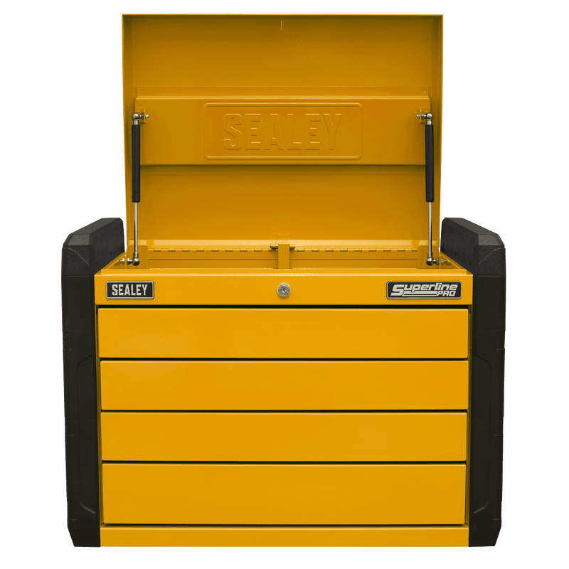 Sealey APPD4O 4 - Drawer Push - to - Open Topchest with Ball - Bearing Slides - Orange - APPD4O - Sealey Tools UK - Trade Counter Direct