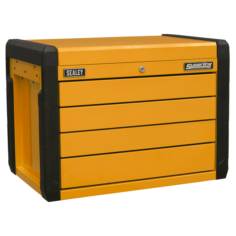 Sealey APPD4O 4 - Drawer Push - to - Open Topchest with Ball - Bearing Slides - Orange - APPD4O - Sealey Tools UK - Trade Counter Direct