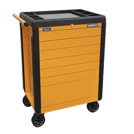 Sealey APPD7O Rollcab 7 Drawer Push - To - Open Hi - Vis Orange - APPD7O - Sealey Tools UK - Trade Counter Direct