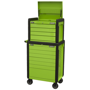 Sealey APPDSTACKG Superline PRO® Push-To-Open Topchest & Rollcab Combination 11 Drawer - Green - APPDSTACKG - Sealey Tools UK - Trade Counter Direct
