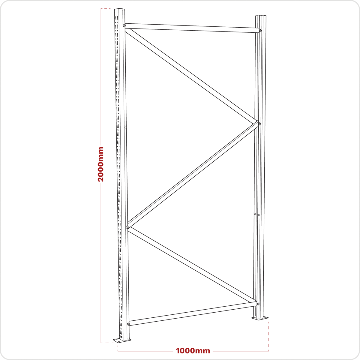 Sealey APR1002 Frame One End 2000 x 1000mm - APR1002 - Sealey Tools UK - Trade Counter Direct