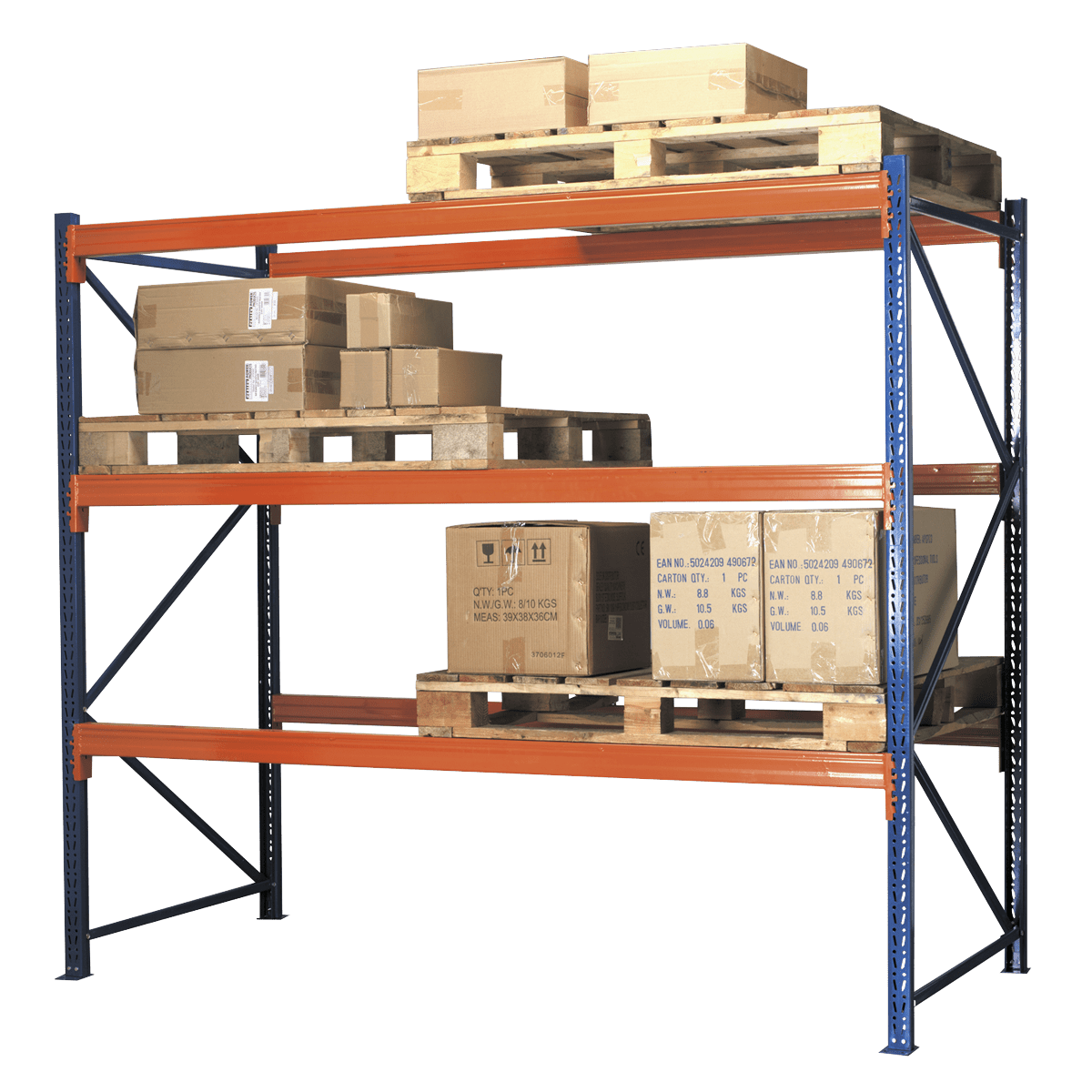 Sealey APR3001 Heavy-Duty Racking Unit with 3 Beam Set 1000kg Capacity Per Level - APR3001 - Sealey Tools UK - Trade Counter Direct