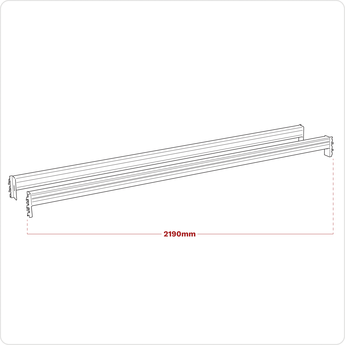 Sealey APRT2252 2250mm Cross Beam Tube 1000kg Capacity - Pair - APRT2252 - Sealey Tools UK - Trade Counter Direct