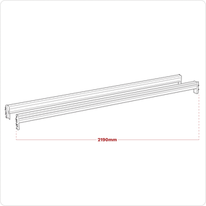 Sealey APRT2252 2250mm Cross Beam Tube 1000kg Capacity - Pair - APRT2252 - Sealey Tools UK - Trade Counter Direct