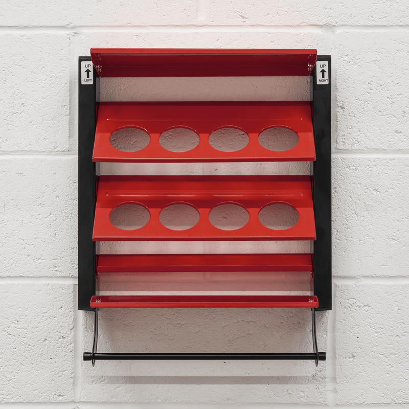 Sealey APSCR8 Spray Can Storage Rack with 8 Can Holders - APSCR8 - Sealey Tools UK - Trade Counter Direct