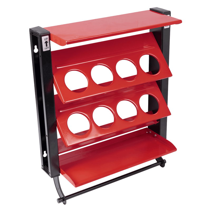 Sealey APSCR8 Spray Can Storage Rack with 8 Can Holders - APSCR8 - Sealey Tools UK - Trade Counter Direct