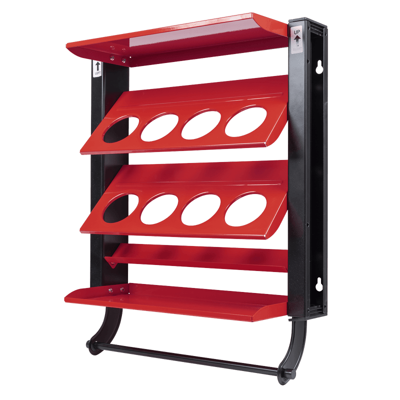 Sealey APSCR8 Spray Can Storage Rack with 8 Can Holders - APSCR8 - Sealey Tools UK - Trade Counter Direct