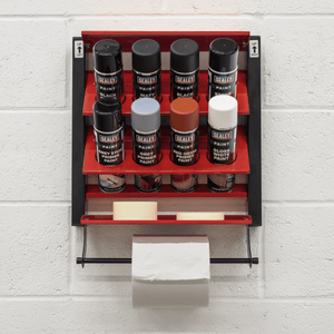 Sealey APSCR8 Spray Can Storage Rack with 8 Can Holders - APSCR8 - Sealey Tools UK - Trade Counter Direct