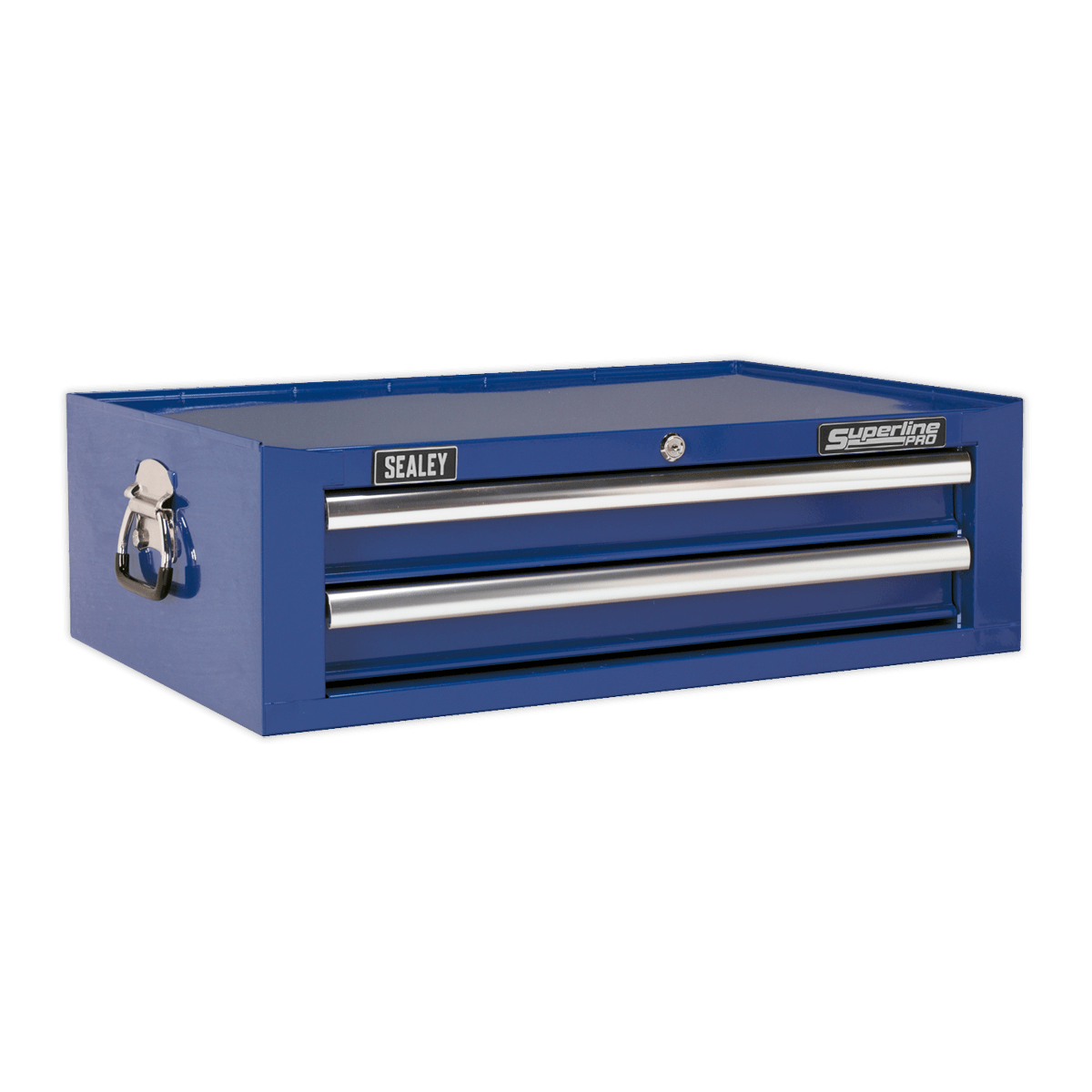 Sealey APSTACKTC Superline PRO® Topchest, Mid-Box Tool Chest & Rollcab Combination 14 Drawer - Blue - APSTACKTC - Sealey Tools UK - Trade Counter Direct