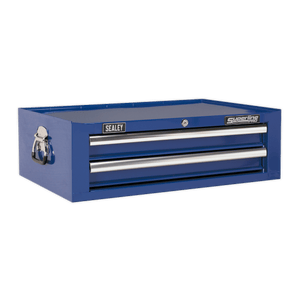Sealey APSTACKTC Superline PRO® Topchest, Mid-Box Tool Chest & Rollcab Combination 14 Drawer - Blue - APSTACKTC - Sealey Tools UK - Trade Counter Direct