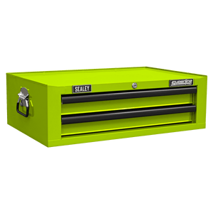Sealey APSTACKTHV Superline PRO® Topchest, Mid-Box Tool Chest & Rollcab Combination 14 Drawer - Green - APSTACKTHV - Sealey Tools UK - Trade Counter Direct