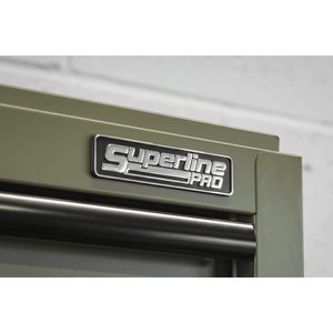 Sealey APSTACKTK Superline PRO® Topchest, Mid-Box Tool Chest & Rollcab Combination 14 Drawer - Khaki - APSTACKTK - Sealey Tools UK - Trade Counter Direct