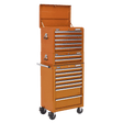 Sealey APSTACKTO Superline PRO® Topchest, Mid-Box Tool Chest & Rollcab Combination 14 Drawer - Orange - APSTACKTO - Sealey Tools UK - Trade Counter Direct