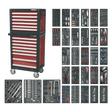 Sealey APTTC02 Premier™ Topchest & Rollcab Combination 14 Drawer with 1233pc Tool Kit - APTTC02 - Sealey Tools UK - Trade Counter Direct