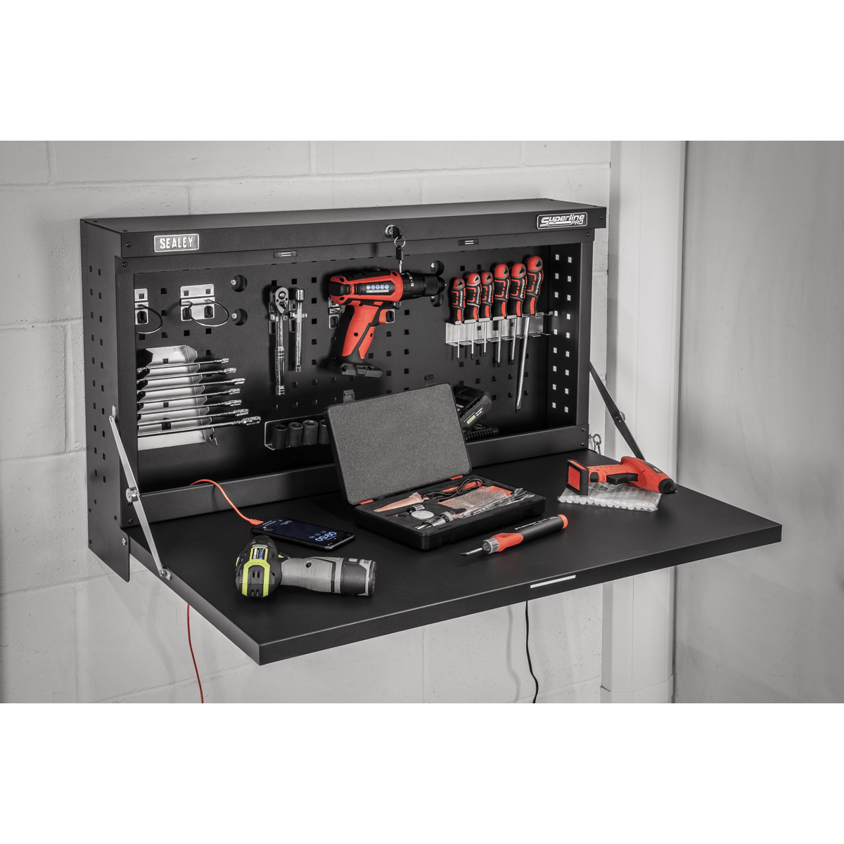 Sealey APWMW01 Superline PRO® Wall Mounting Foldable Workbench 900mm - APWMW01 - Sealey Tools UK - Trade Counter Direct
