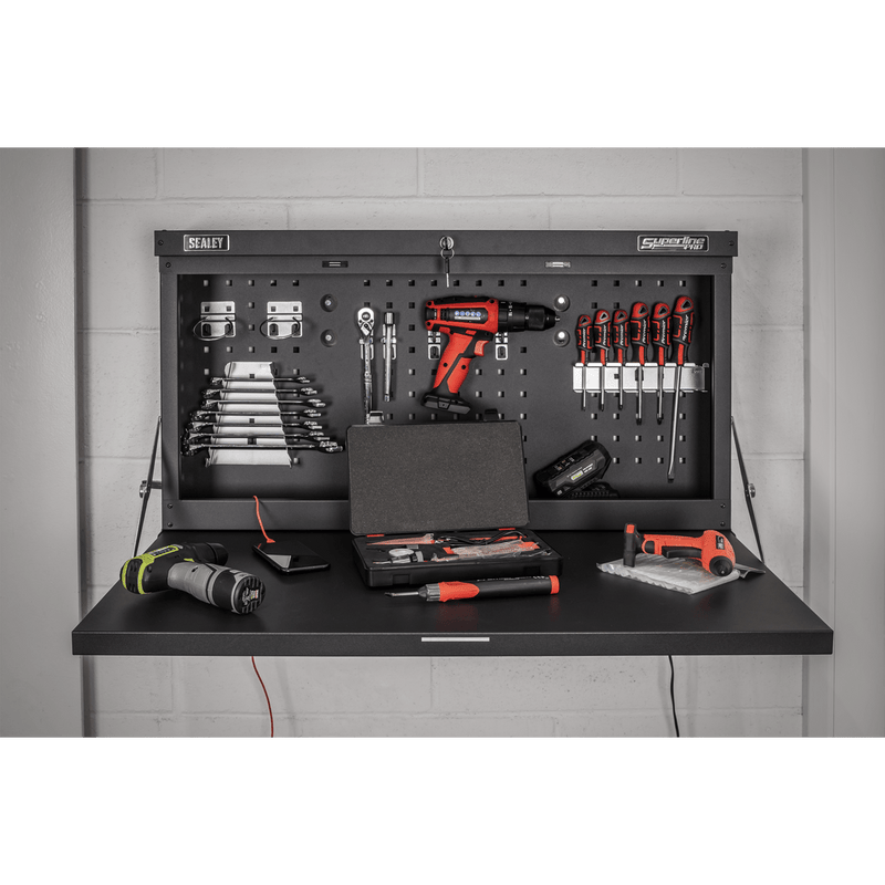 Sealey APWMW01 Superline PRO® Wall Mounting Foldable Workbench 900mm - APWMW01 - Sealey Tools UK - Trade Counter Direct